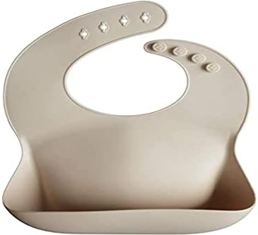 mushie Silicone Baby Bib | Adjustable Fit Waterproof Bibs - Image 4