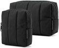 BAGSMART Puffy Padded Travel Makeup Bag Duo Large & Small by BAGSMART