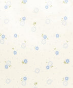 Flat Makeup Bag for Women, Zipper Cosmetic Pouch for Purse, Floral Blue - Image 3
