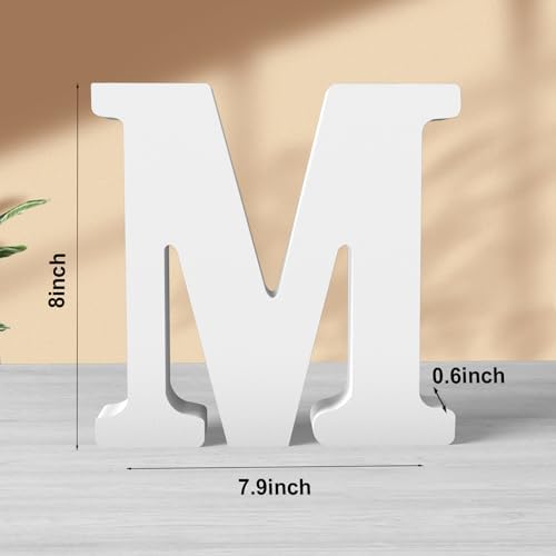 8 Inch White Wood Letters Unfinished Wood Letters - Image 2