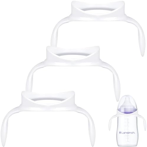 CHUBBIEE Baby Bottle Handles for Lansinoh 5oz & 8oz Bottles, Ergonomic Non-Slip by CHUBBIEE