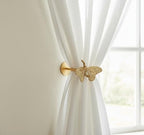 Brass Curtain Holdbacks Gold Curtain Tieback Curtain Holders Backs Wall Hooks - Image 3