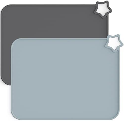 Moonkie Silicone Placemats for Baby & Kid, Stain-Proof Non-Slip Toddler Food by Moonkie