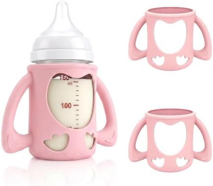2-Pack Silicone Sleeves for Pigeon Glass Nursing Bottle 5.4 oz by Unknown