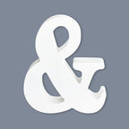 6 Inch White Wooden Letters, Unfinished Wood Letters by HANWER