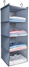 Hanging Closet Organizer 4-Shelf, Oxford Fabric Wardrobe Storage by DonYeco