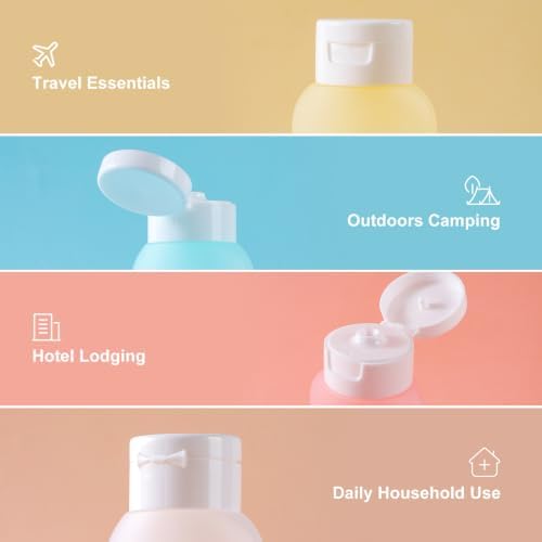 Anntrue Travel Bottles for Toiletries 4 Pack, TSA Approved 2 oz Travel Size - Image 4