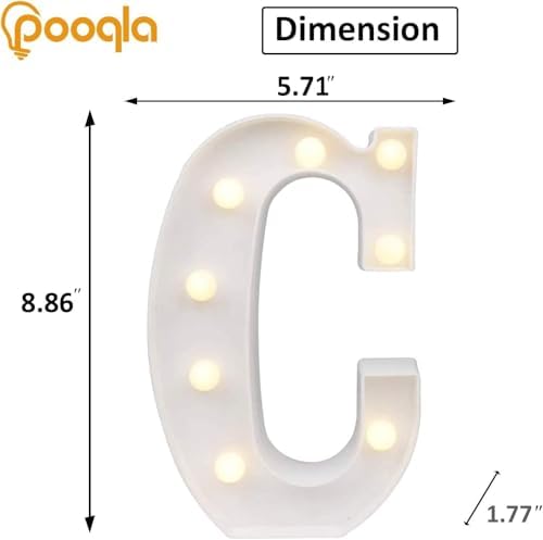 Pooqla LED Light Up Letters, Warm White and Colorful Lighted Marquee Letters - Image 6