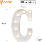 Pooqla LED Light Up Letters, Warm White and Colorful Lighted Marquee Letters - Image 6