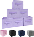 EBIGIC purple storage bins 9.0"x7.5"x7.5", Mini Storage Box Fabirc Foldable by EBIGIC
