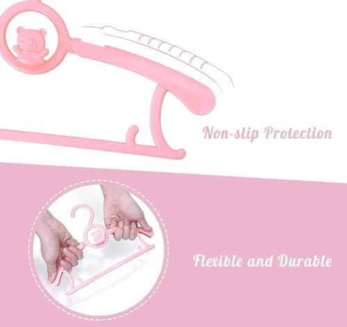 Kid Clothes Hangers 50 Pack, Plastic Baby Hangers Space Saving - Image 4