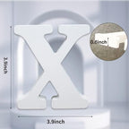 AOCEAN 4 Inch White Wood Letters Unfinished Wood Letter - Image 2