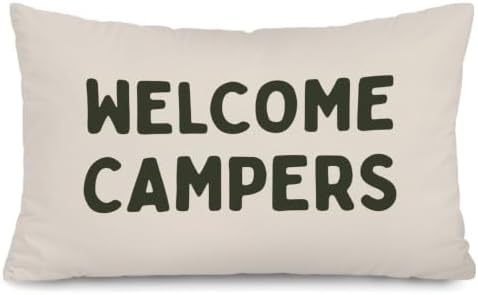 Welcome Campers 12x20 Pillow Cover Camping Decor， by Unknown
