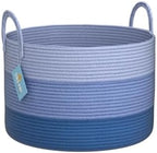 OrganiHaus Round Toy Basket & Blanket Basket, Cotton Rope 20x13" - Image 4
