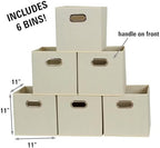 Household Essentials 82-1 Foldable Fabric Storage Bins |Set of 6 Cubby Cubes - Image 3