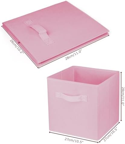 2Pcs Storage Cubes, 10.5 Inch Collapsible Storage Bins, Fabric Foldable Bins - Image 2