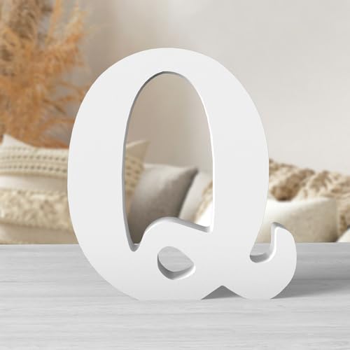 8 Inch White Wood Letters Unfinished Wood Letters by ZARUATU