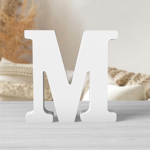 6 Inch White Wood Letters Unfinished Wood Letters by ZARUATU