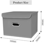 Linen Fabric Foldable Collapsible Storage Cube Bin Organizer Basket - Image 2