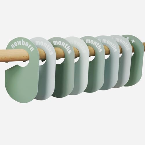 8 Pack Baby Closet Dividers – Pure Green Nursery Organizer by lethooly