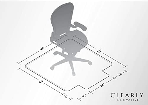 Tempered Glass Chair Mat with Lip - Image 3