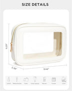 Clear Makeup Bag for Women, Waterproof Travel Clear Makeup Pouch Small Toiletry - Image 4