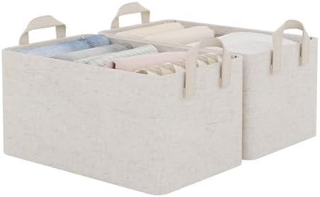 StorageWorks Fabric Storage Bins, Linen Closet Organizers by StorageWorks