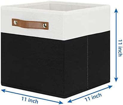 Temary 11 inch Cube Storage Bin 4 Pack Fabric Storage Cubes - Image 2