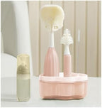 Baby Bottle Brush Kit with Push-Press Bubble and Drying Rack by biqin