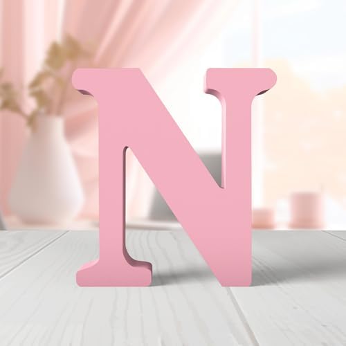6 Inch Pink Wood Letters Unfinished Wood Letters by ZARUATU