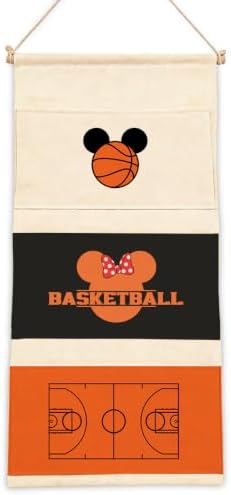 3-Pocket Hanging Wall Organizer, Basketball Theme Over Door Storage by AUII+JO+DESIGN