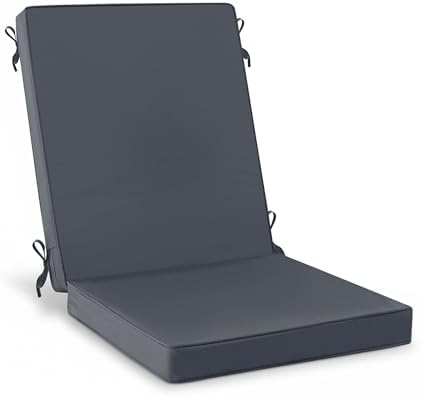 Summsun High Back Outdoor Chair Cushions, 20 x 20 Inch, Dark Grey by SUMMSUN