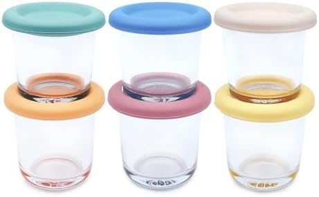 Elk and Friends Baby 4oz Borosilicate Glass Food Storage Jars | 6pk by ElkandFriends