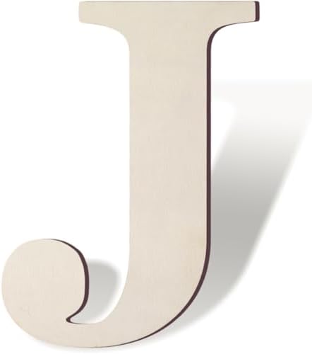 Wooden Letters 12 Inch Large Paintable Wood Letters J by Unknown