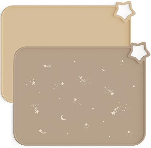 Moonkie Silicone Placemats for Baby & Kid, Stain-Proof Non-Slip Toddler Food by Moonkie