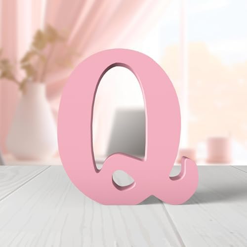 6 Inch Pink Wood Letters Unfinished Wood Letters by ZARUATU