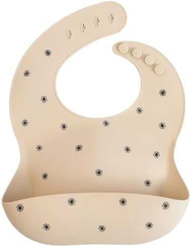 mushie Silicone Baby Bib | Adjustable Fit Waterproof Bibs - Image 4