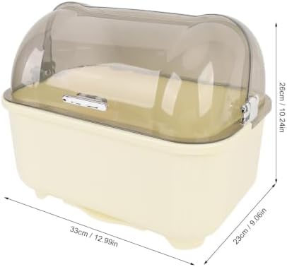TOPINCN Dish Drying Rack with Cover, PP Drainboard - Image 3
