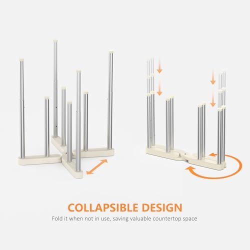 KORRTFID Reusable Storage Bag Drying Rack, Retractable Metal Bottle Drying Rack - Image 3