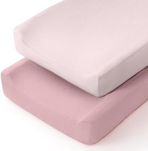 lulumoon Muslin Changing Pad Cover: 32x16 Fit Standard Rectangle Pad by Lulumoon