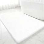 Polyester Bathroom Rug 40"x60" White, Large Soft Shaggy Bath Mat by Kildoss