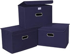 Linen Fabric Foldable Collapsible Storage Cube Bin Organizer Basket Fabric by SEVENDOME