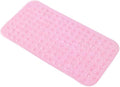 Anti-Slip Bathtub Shower Mat 28×15 Inch Clear Pink by ERASILKEN-X
