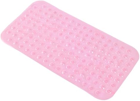 Anti-Slip Bathtub Shower Mat 28×15 Inch Clear Pink by ERASILKEN-X