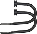 Curtain Holders, 2 Pack Matte Black Decorative Curtain Holdbacks by Kemmie