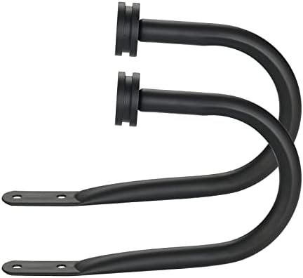 Curtain Holders, 2 Pack Matte Black Decorative Curtain Holdbacks by Kemmie