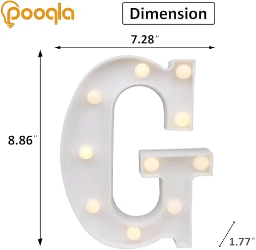Pooqla LED Light Up Letters, Warm White and Colorful Lighted Marquee Letters - Image 6