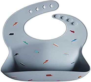 mushie Silicone Baby Bib | Adjustable Fit Waterproof Bibs - Image 4