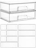 Vtopmart 12-Pack Clear Makeup Organizer Set by Vtopmart