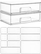 Vtopmart 12-Pack Clear Makeup Organizer Set by Vtopmart